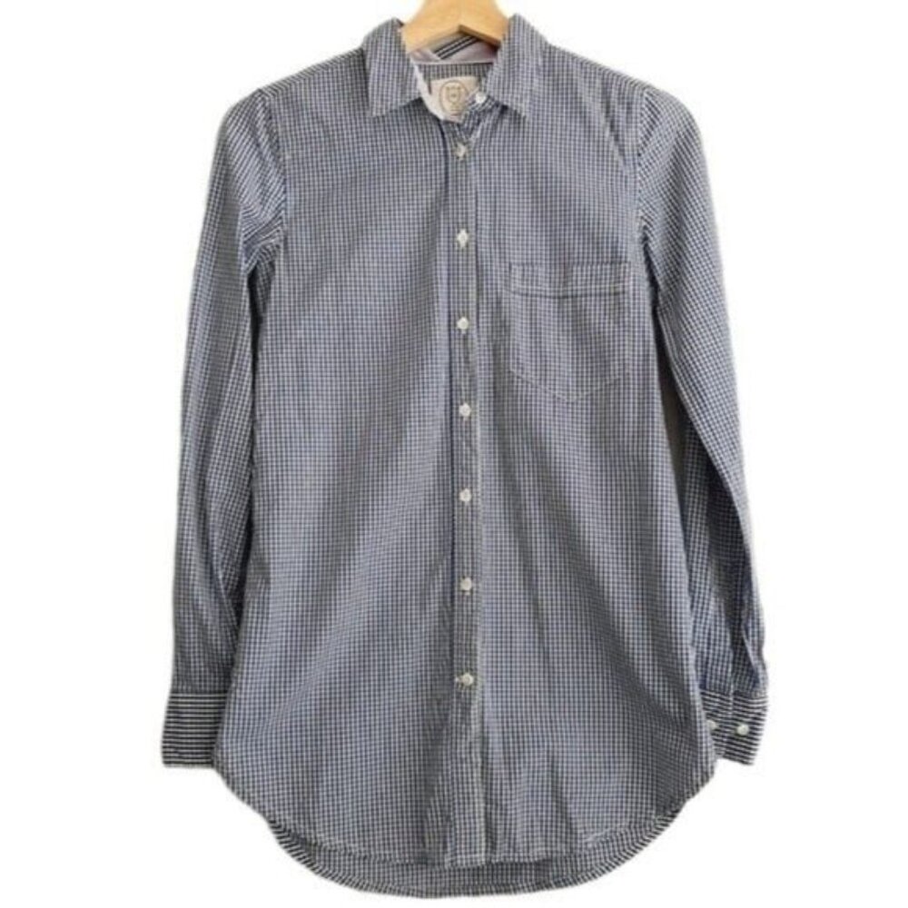 TALULA Aritzia Boyfriend Fit Gingham Button Down Shirt Sz XXS